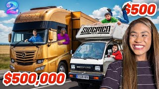 SIDEMEN $500,000 vs $500 MOBILE HOME ROAD TRIP | REACTION