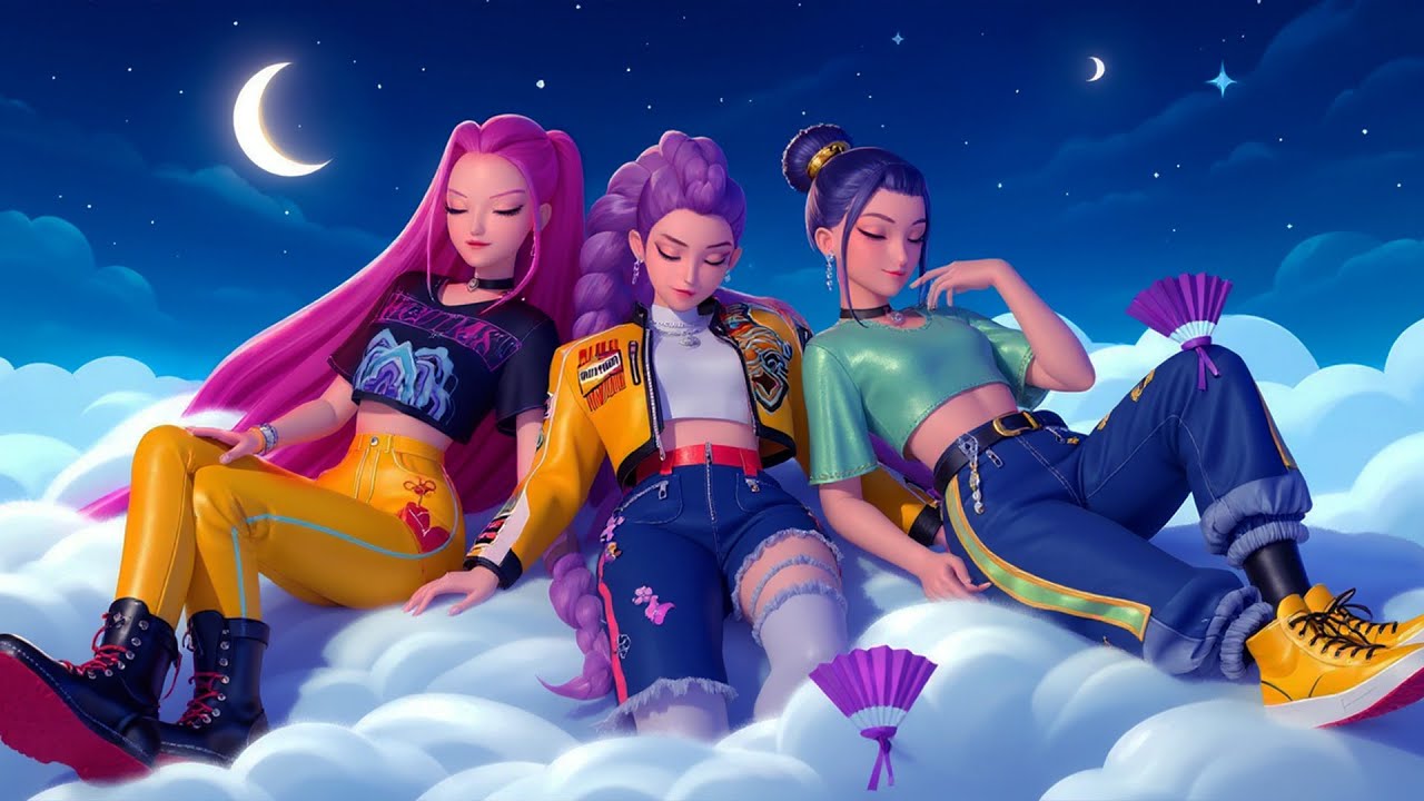 Rumi, Mira, Zoey💤Peaceful Sleep Piano Music in 5 Minutes🌜| Kpop