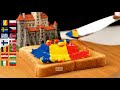 Spreading Country  Flag balls on Toast 🍞🌍 | AI ASMR – Oddly Satisfying Toast ASMR PART 3