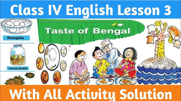 Class 4 English lesson 3, Test of Bengal, all activity solution
