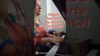"Gigue" - Primera parte de la Giga(danza) de la Partita No.5 de J.S.BACH🎹💙🎶🎵💙🎹 #gigue #piano