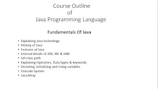 Famous Java Bangla Tutorial Part 01 - Course Outline Wealth
