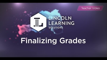Finalizing Grades