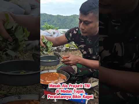 Masak Ala Prajurit TNI di Medan Tugas, Peralatannya Bikin Kaget #tni #viral