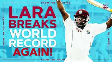 Brian Lara 400 v England! | His Second World Record! | Windies