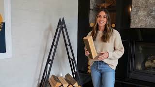 Pine Tree Shaped Firewood Rack That Doubles as Cabin Decor | Grandmix