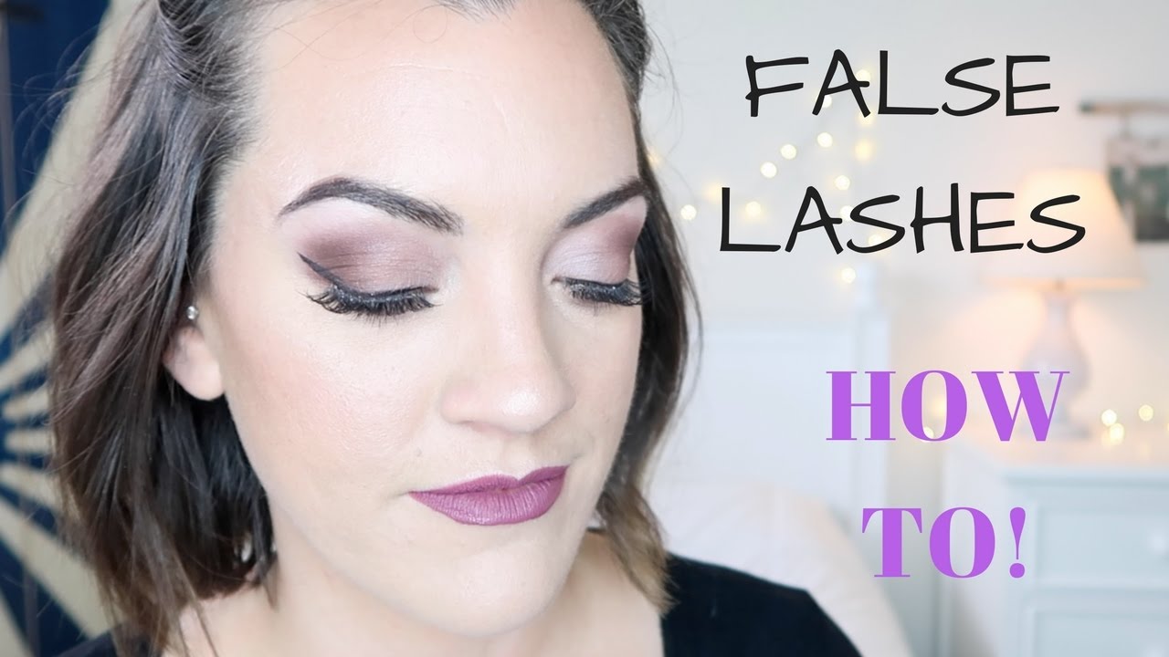 HOW TO APPLY FALSE EYELASHES FOR BEGINNERS | QUICK AND EASY - YouTube