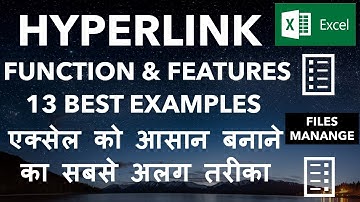 How to use Hyperlink in Excel 2019 Hindi | HYPERLINK Function and Hyperlink Feature (13 Examples)