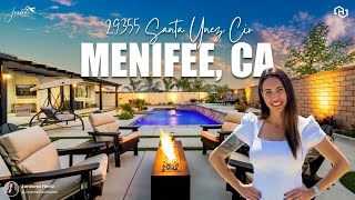 Single story pool home for sale in Menifee, Audie Murphy Ranch #poolhomeforsale #menifeehomeforsale