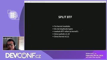 Always present type information thanks to BPF: BTF - DevConf.CZ 2021
