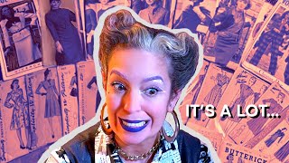 200+ vintage sewing patterns 1930s to 2000s (!) || my decluttering and organization attempt 🖤