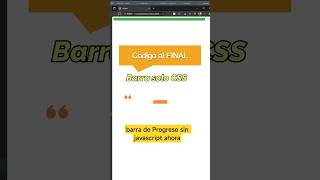 barra de progreso solo CSS #programacionweb #programacion #education #educational