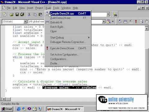 0806 Demo of Complete Program - Visual C++ Tutorial
