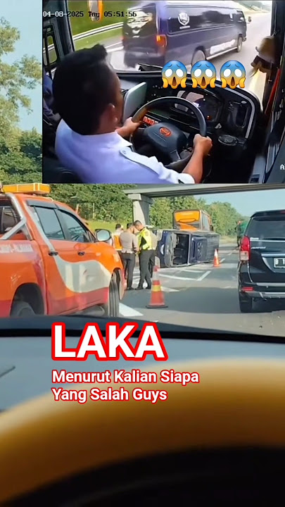 LAKA BUS VS ELF  8 APRIL 2025 #laka #kecelakaan #jalantol