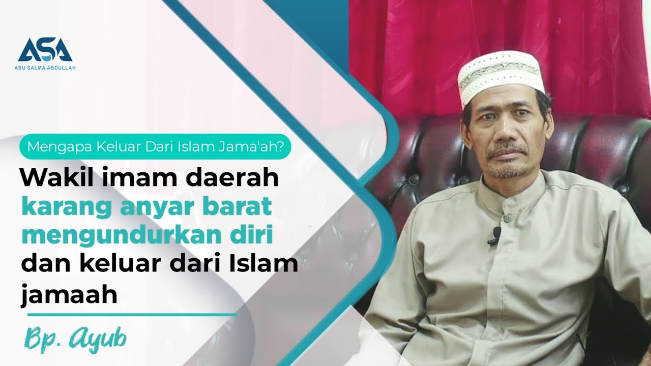 EKSLUSIF | WAKIL IMAM DAERAH KARANGANYAR BARAT MENGUNDURKAN DIRI DAN KELUAR DARI ISLAM JAMAAH JOKAM