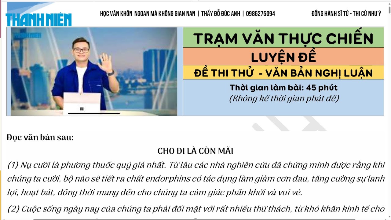 BÍ QUYẾT ÔN THI THPT 2025 | Môn ngữ văn | Chuyên đề 4 | Đọc hiểu văn bản nghị luận