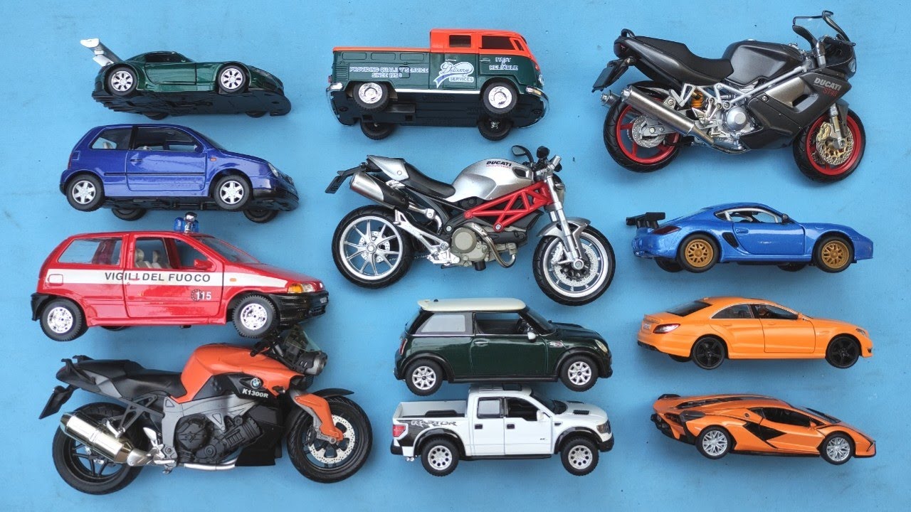 Various Toys Cars and Bike Collection From the Floor | Maisto | Newray | Diecast Metal Bikes