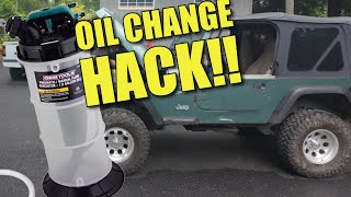No Jack, No Mess Jeep Tj Oil Change Using A Fluid Extractor