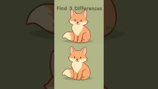 Find 3 Differences | Fox 🦊 #visualpuzzle