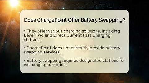 Does ChargePoint Offer Battery Swapping? - Talking Tech Trends