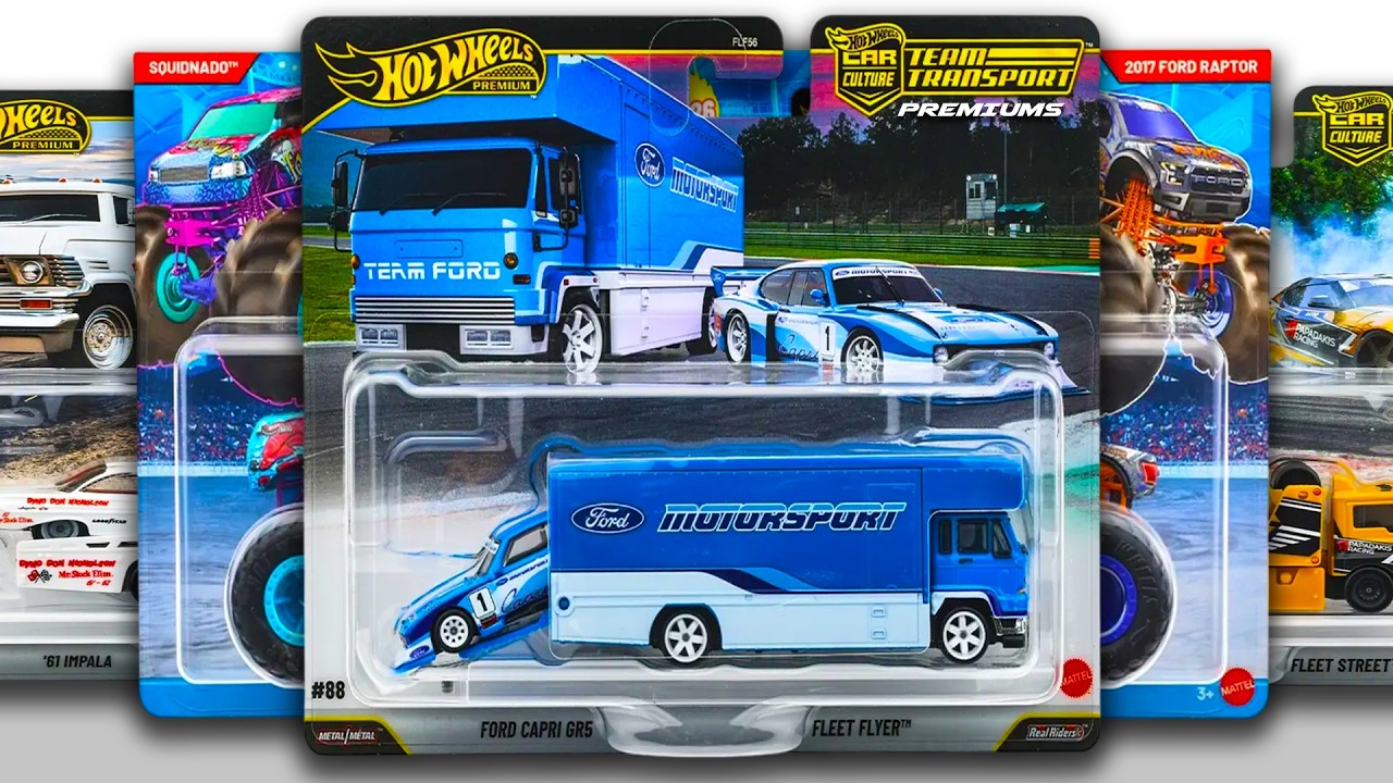 Showcase - Hot Wheels Team Transport Sets, Monster Trucks Mix 2