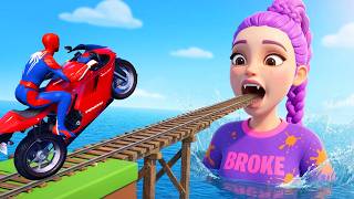 Spiderman Rescue Poppy Playtime Vs Rumi Against Giant Shark  Gta 5 Superheroes Funny Games