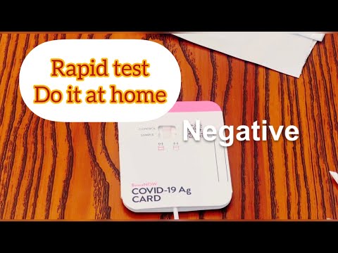 How to use a COVID-19 rapid test at home / step by step and result in 15 mins.