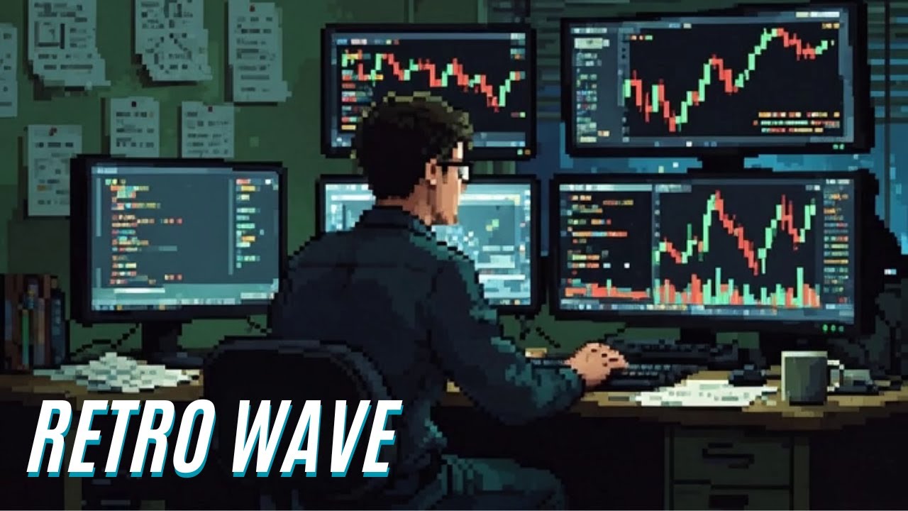 Retro Wave 💰 NIGHT TRADING: Retrowave Mix for High-Risk Crypto (1 Hour Synthwave)