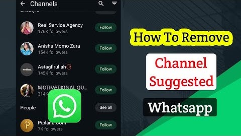 How To Remove Whatsapp Channel Suggestions | WhatsApp Channel Remove
