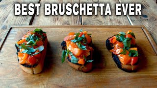 Tomato, Mozzarella and Basil Bruschetta Recipe | Cooking With Fire