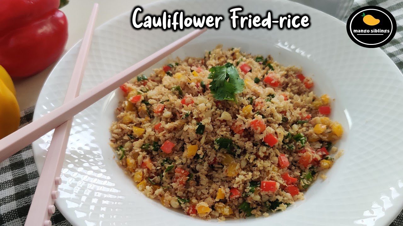 Cauliflower Fried Rice I Keto Fried Rice II Vegetarian Low Carb Fried Rice II Gobi Fried Rice