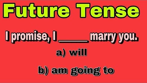 Will or To be Going to  - Simple Future Tense | Basic English Grammar Quiz