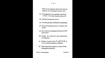 6th semester physics electromagnetic theory question,2022 || Core-13 || Berhampur university