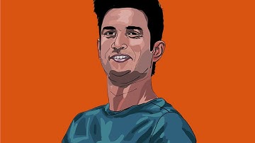 Sushant Singh Rajput illustration | Vector Art (Speed Art) | Illustration Art | Viktore