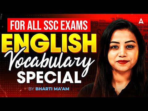 SSC English Classes 2026 | Vocabulary for All SSC Exams | Vocabulary By Bharti Mam