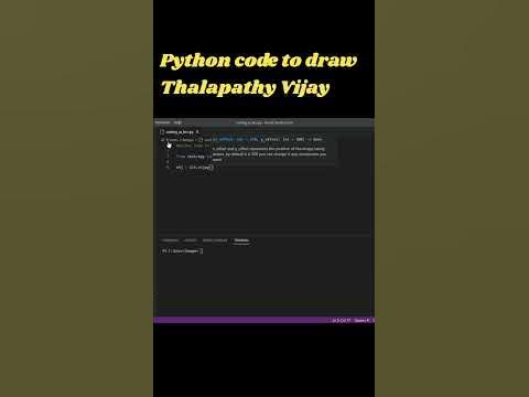Fan of Thalapathy Vijay| Python code to draw Thalapathy Vijay #vijay # ...
