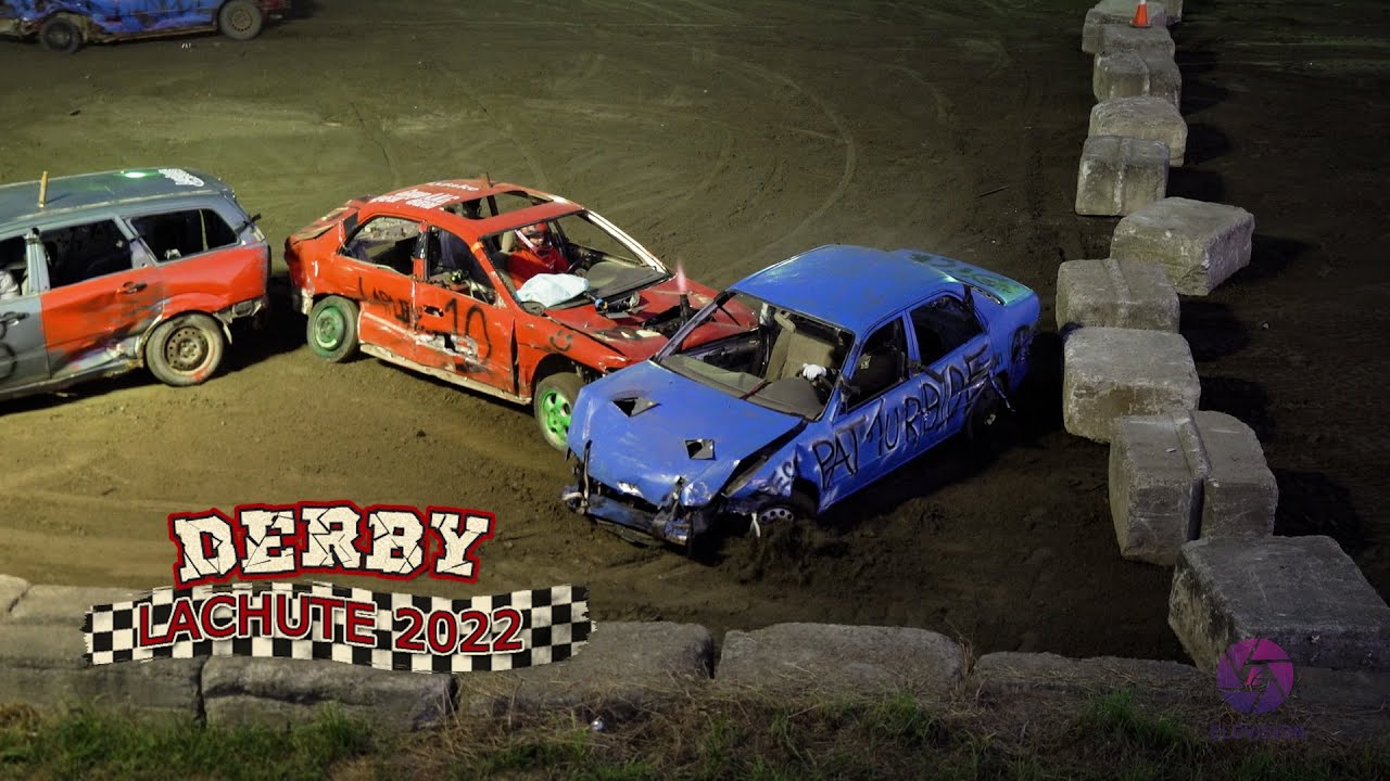 Demolition Derby Lachute 2022 Team Derby Red vs Blue (heat 5
