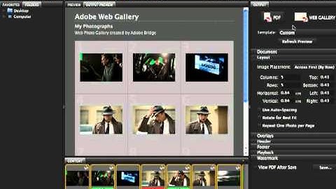 Creating a Contact Sheet of Images in Adobe Bridge CS4
