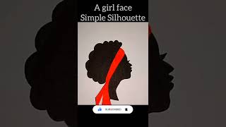 How to draw easy face of a girl | Silhouette drawing | Visit our channel for full tutorial