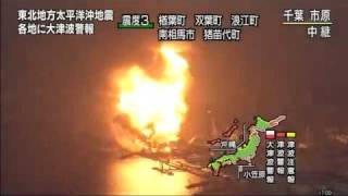 Japan quake Petrochemical plant ablaze after earthquake- Sendai, March 11th, '11