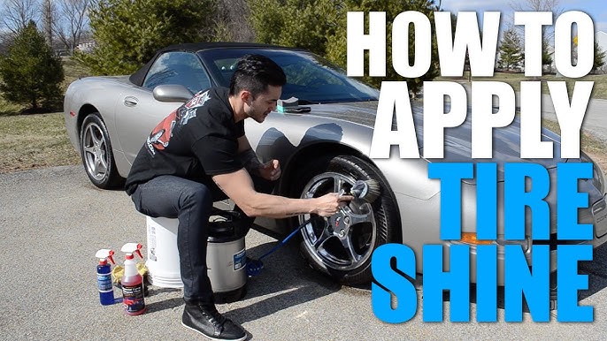 How to apply tire shine. #howto #diy #cleantok #meguiars #carhacks, #c, car detailing