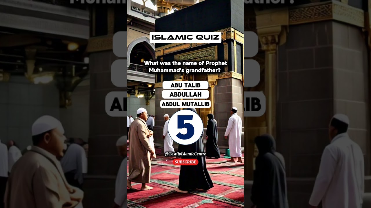 Prophet's grandfather| Test your knowledge with simple quiz |