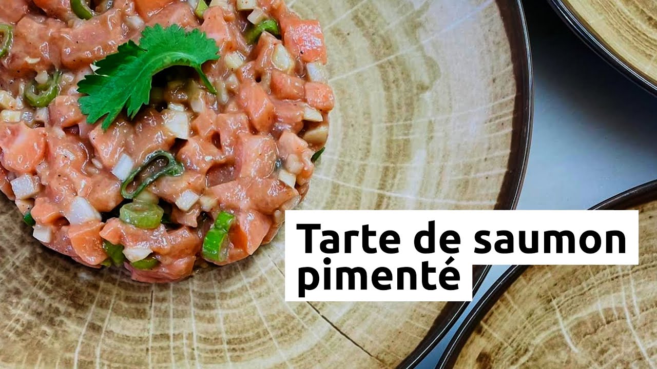 Tartare de saumon pimenté
