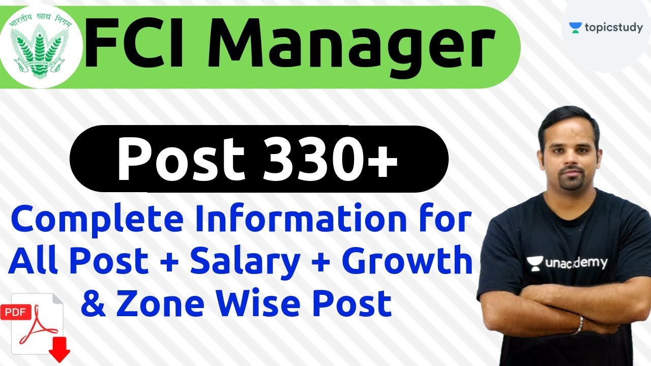 2:45 PM - FCI MANAGER | COMPLETE INFORMATION FOR ALL POST + SALARY + GROWTH AND ZONE WISE POST