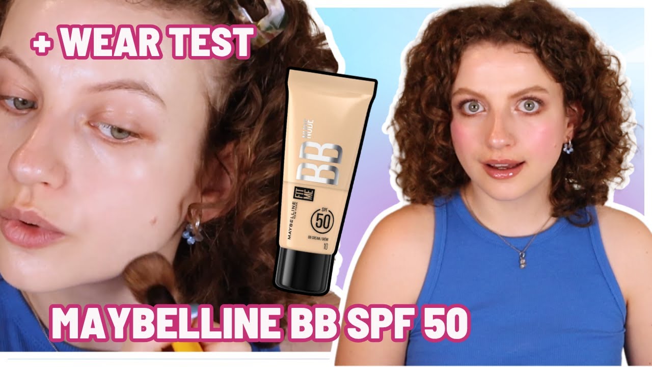 NEW MAYBELLINE FIT ME NUDE BB CREAM SPF 50 APPLICATION + WEAR TEST