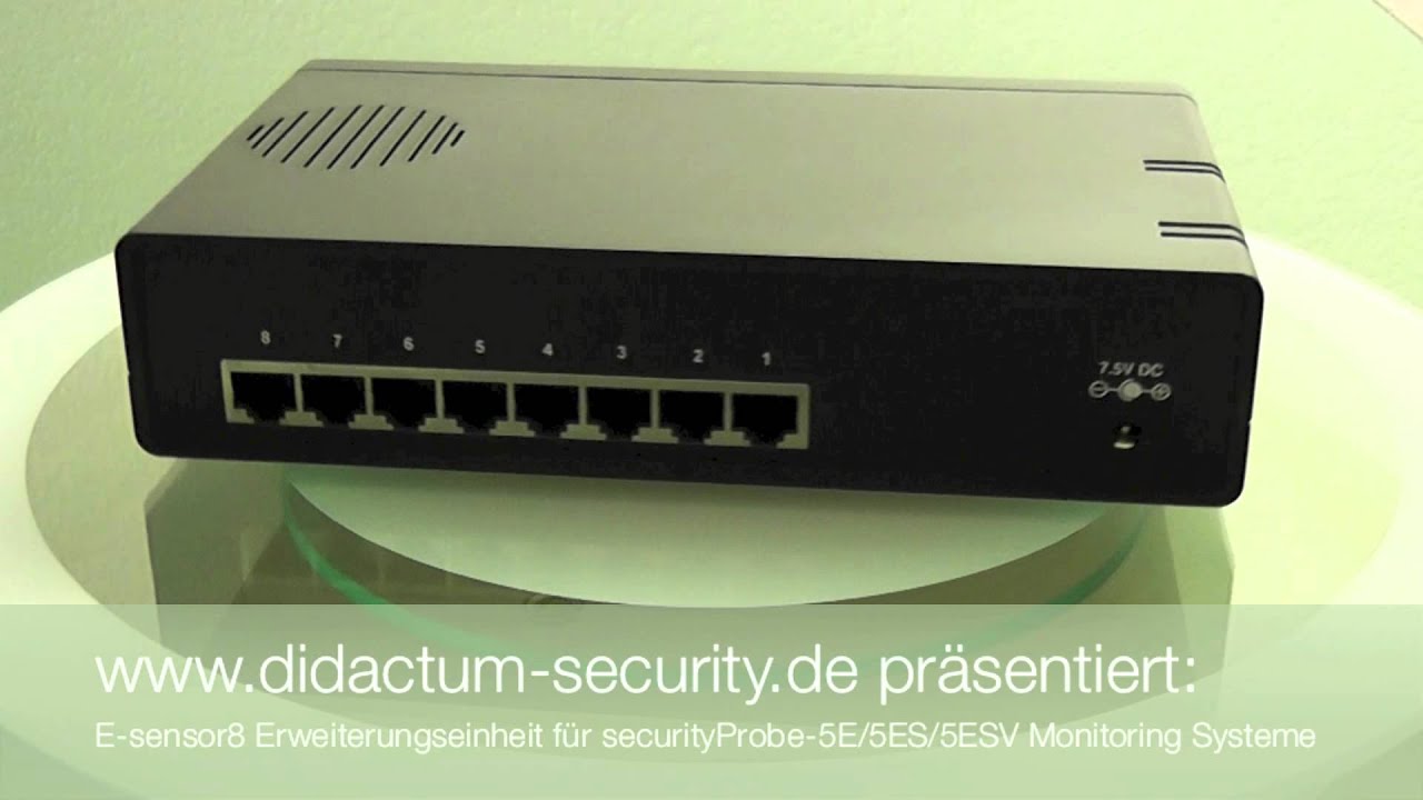 Erweiterung der IT Überwachung mit E-sensor8 Sensormodul für securityProbe Monitoring Systeme