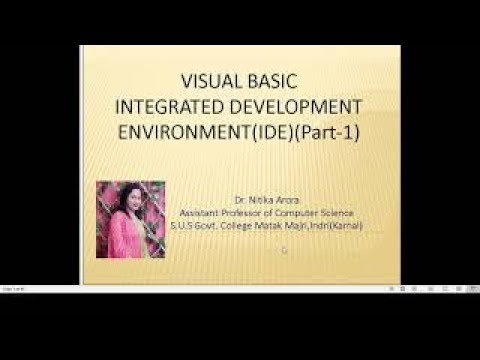 VBIntegrated Development Environment Part 1