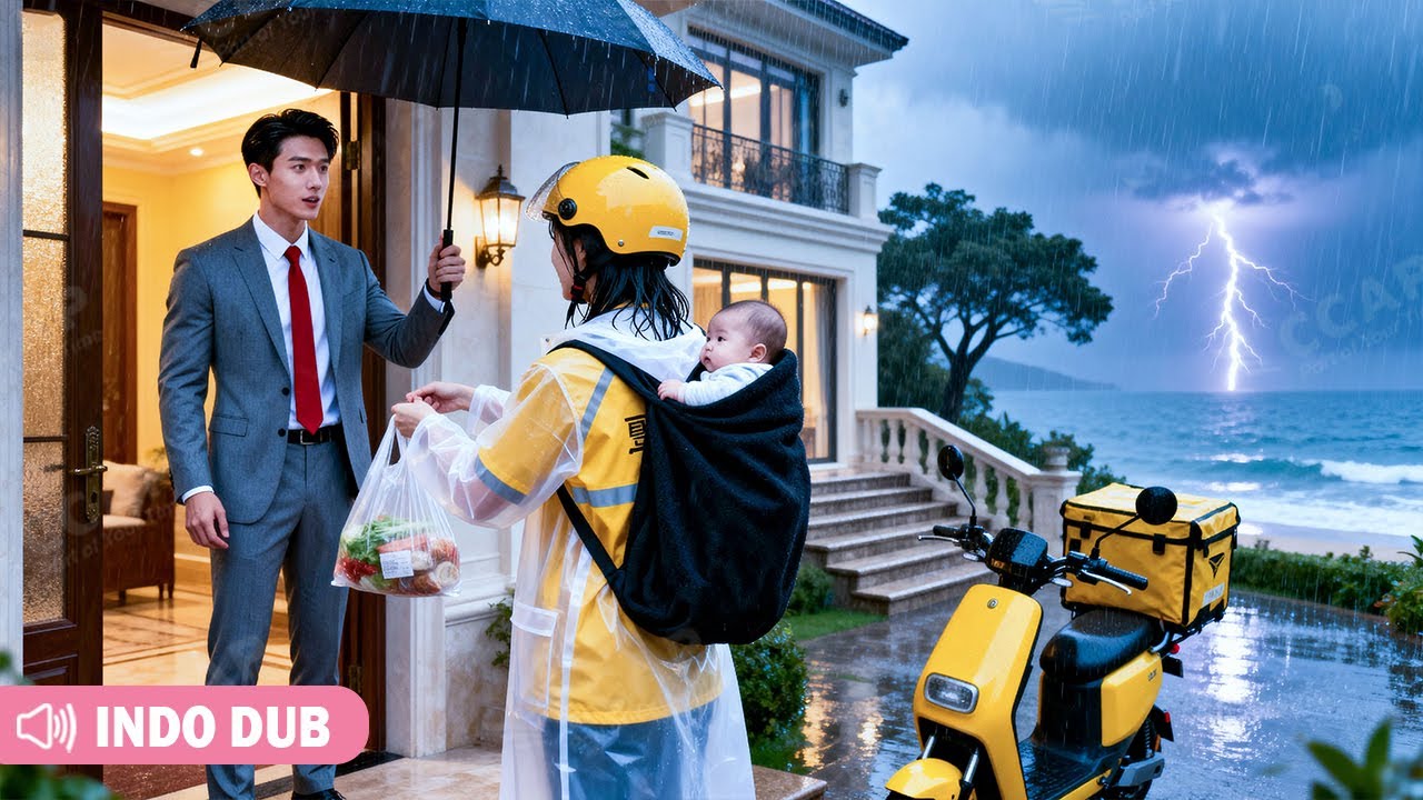 Memelihara anak sendiri! Ibu tunggal kerja sebagai kurir pada waktu hujan cari uang, CEO naksirnya