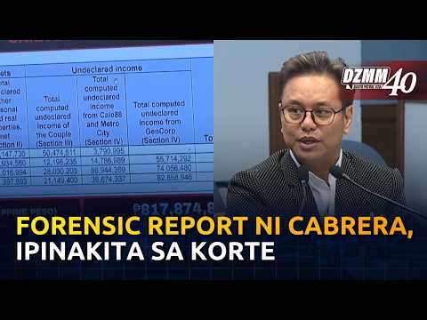 Prosekusyon, iprinesenta ang forensic report ni Cabrera | DZMM Teleradyo (09 October 2026)