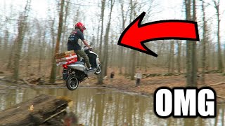 Moped Ghetto Pond Jump.. (insane)